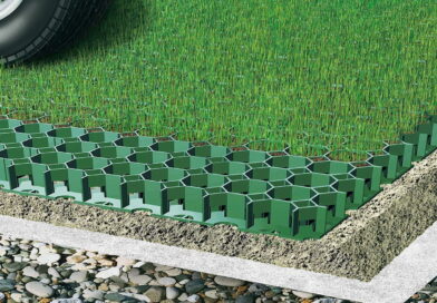 Укладка газонной решетки